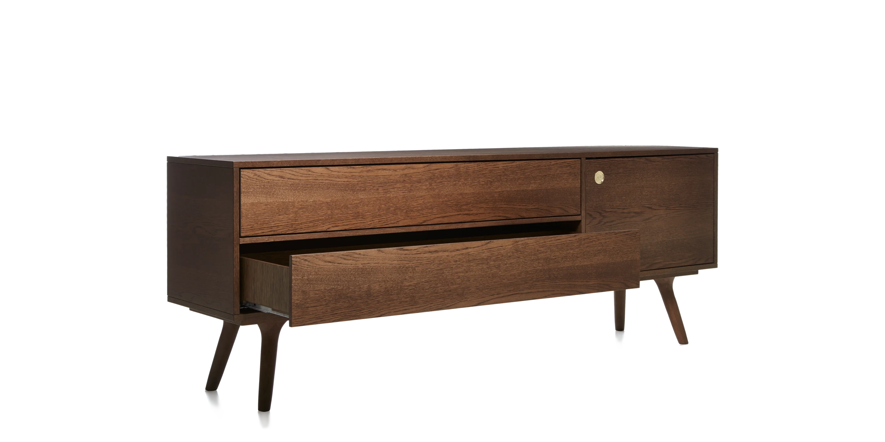 Zio Buffet cinnamon front view drawer open